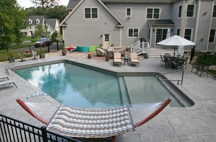 Custom inground pool installed by Majestic Pools