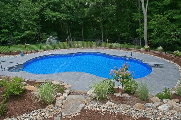 Custom inground pool installed by Majestic Pools