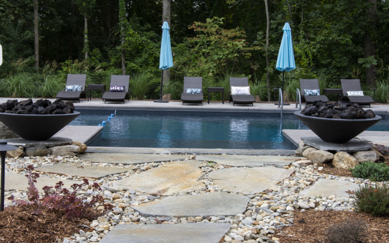 Custom inground pool installed by Majestic Pools
