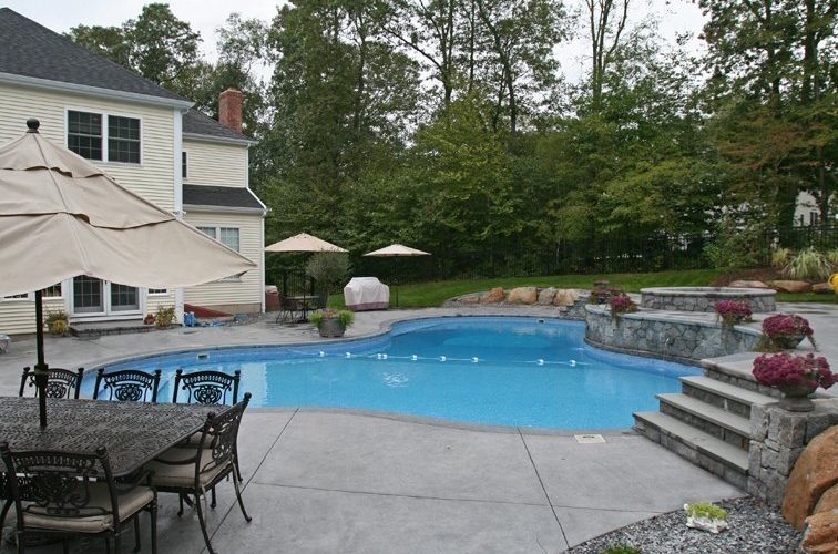 Custom inground pool installed by Majestic Pools