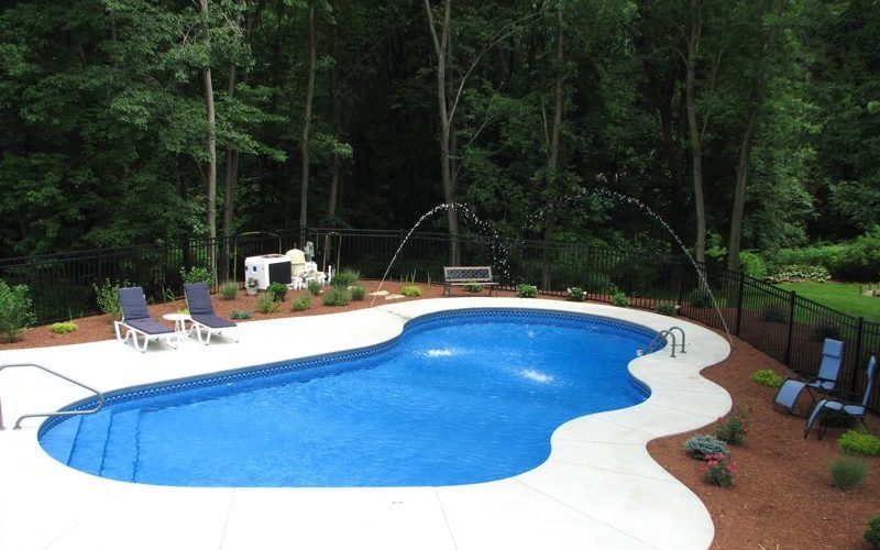 Custom inground pool installed by Majestic Pools